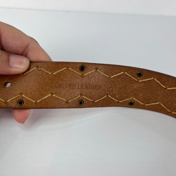 XXL Leatherbound Plate Hook Buckle Embellished Studded Women's Belt  XXL Western - Picture 8 of 12